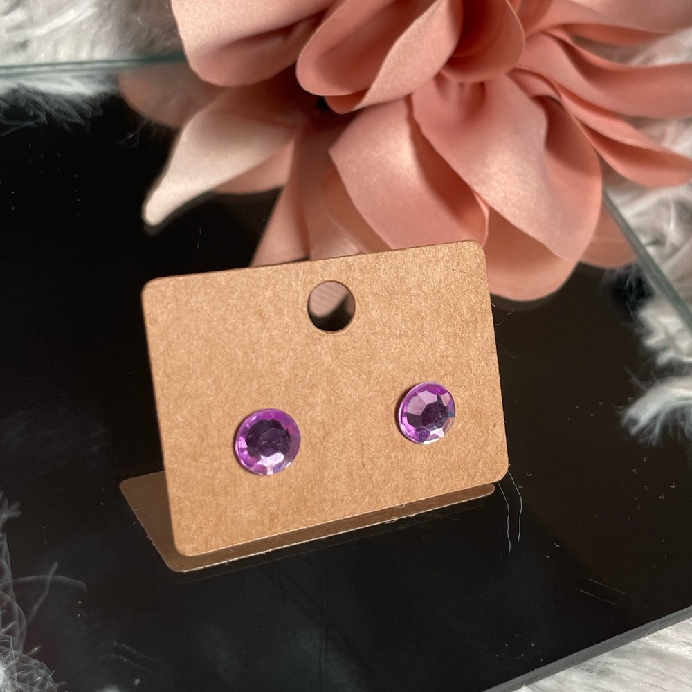 Purple y2k Rhinestone Earrings